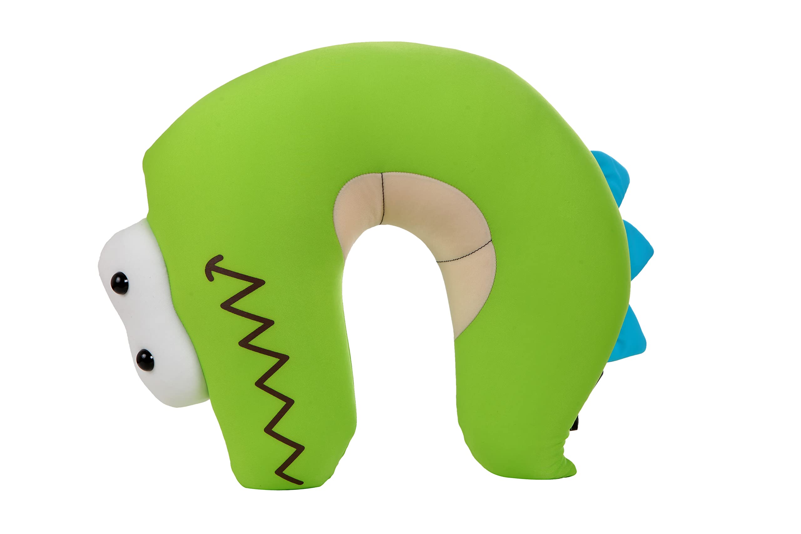 Travel Pillow Multipurpose, Comfortable Raised Travel Pillow Great for Road Trips and Flights (Green)