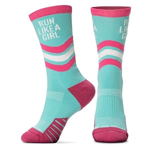 Gone For a Run Inspirational Athletic Running Socks Mid-Calf Multiple Designs