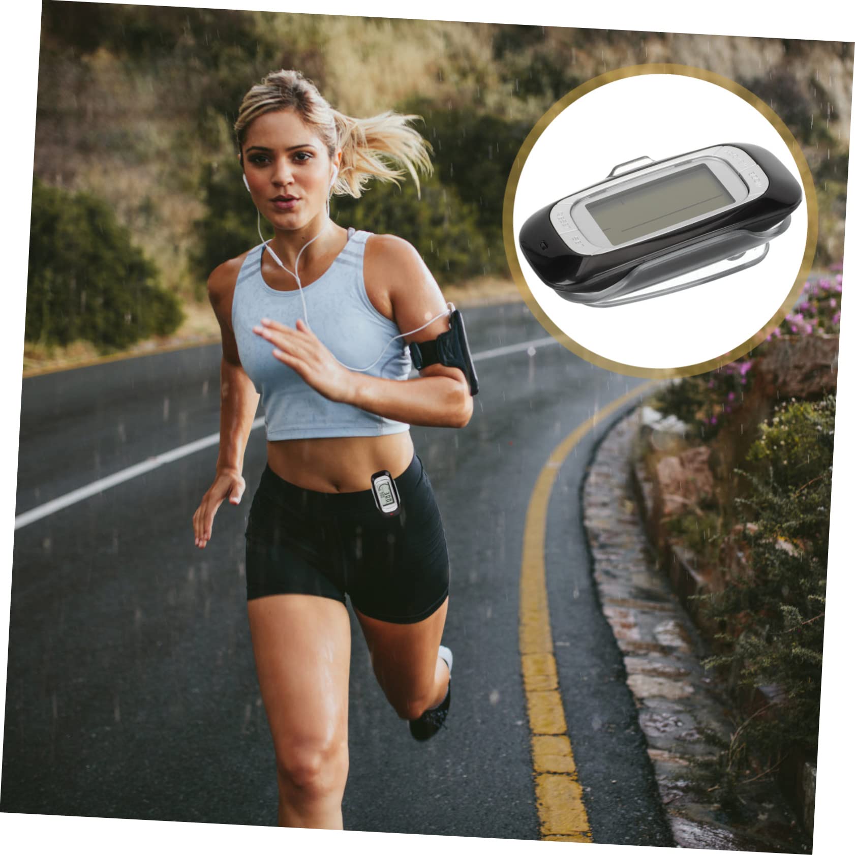 ibasenice pédomètre Clip de Compteur de Pas podomètre pour Marcher Compteur de Calories Compteur de Pas pour Marcher Podomètre Portable Compteur portatif Abdos