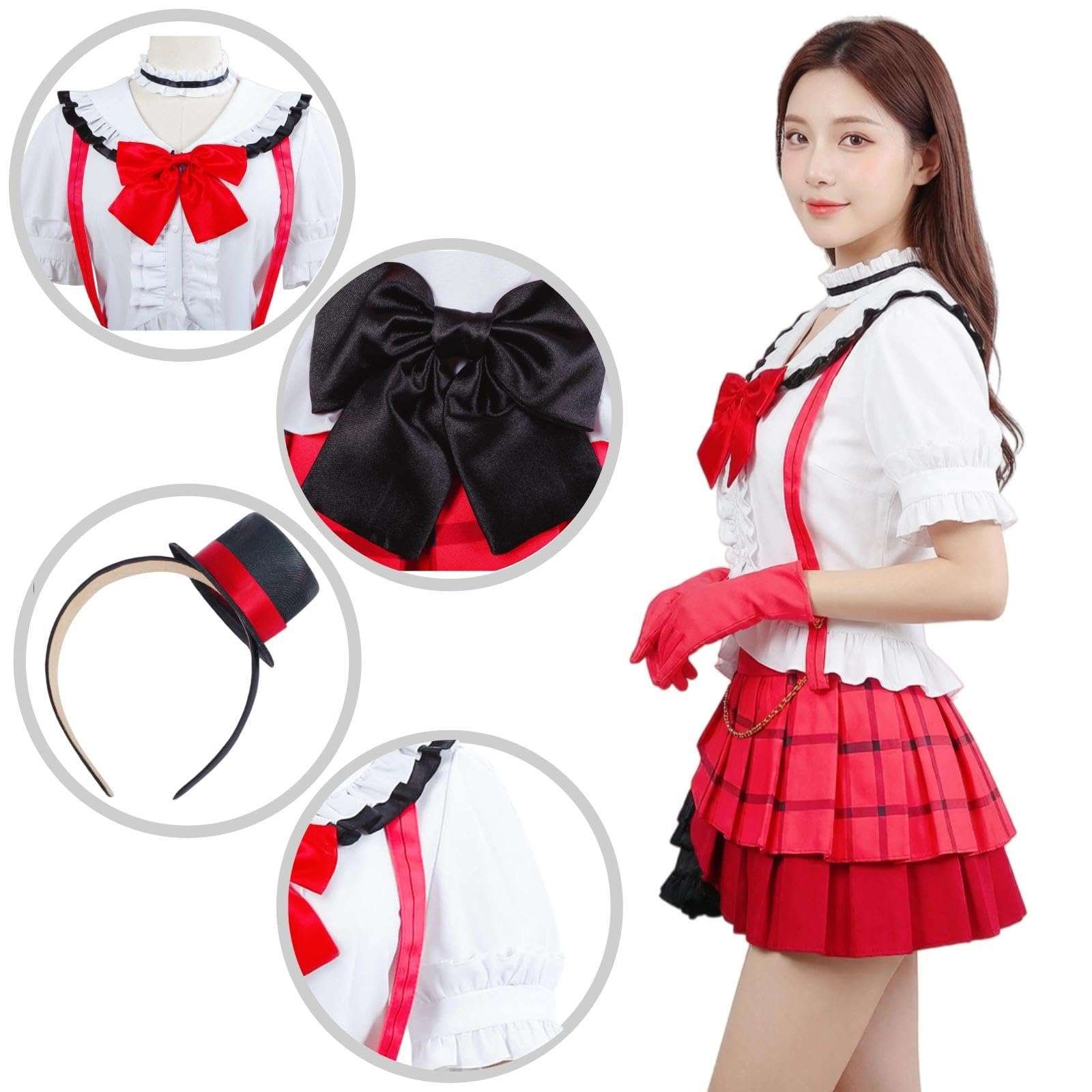 Halloween Kostüm für Erwachsene, Karneval Rollenspiel Cosplay Komplettset –Maki Nishikino Stil