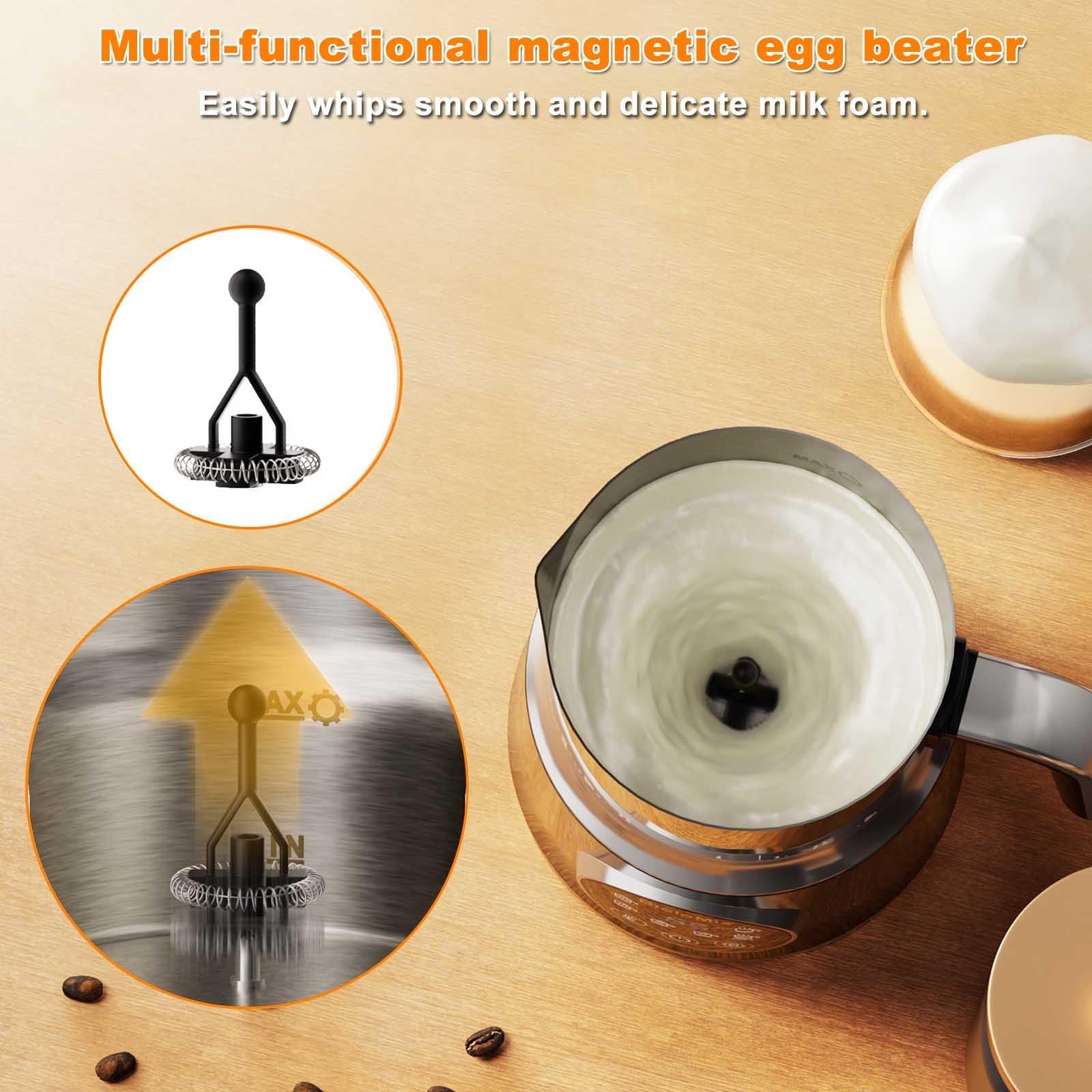 Split Elektryczny Spieniacz Do Mleka 1200 Ml, Automatyczny Parowiec I Spieniacz Do Mleka 6 W 1, Urządzenie Do Spieniania Gorącego I Zimnego Mleka Do Kawy, Cappuccino, Macchiato, Latte
