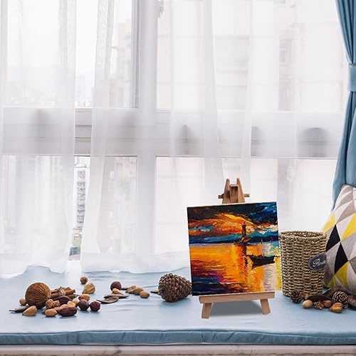 Miniatura 3 de DECHOUS Marco cuadrado de madera DIY del panel en blanco de 5pcs para la pintura de proyectos de artesanía