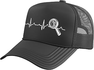 Heartbeat Coin Collector Numismatics Coin Collecting Trucker Hat with Adjustable Mesh Back