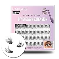 Vista 8 de Racimos de pestañas, extensión de pestañas DIY, racimos de pestañas individuales reutilizables, pestañas postizas de efecto 3D Wispy C Curl