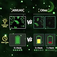 Vista 4 de Aimuan - Almohada de lectura que brilla en la oscuridad, almohada de descanso para la cama en forma de cuña para niños, almohada de respaldo que