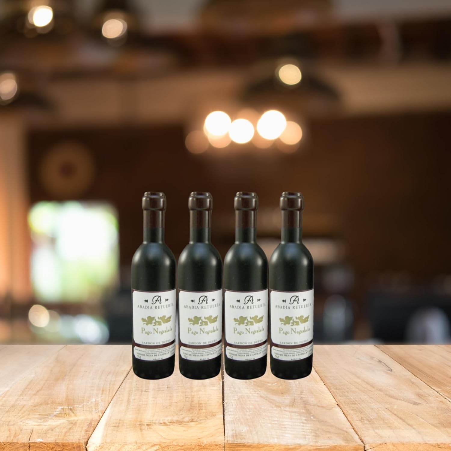 Pack of 4 Wine Bottle Cake Decoration Topper 3.5in X 1in