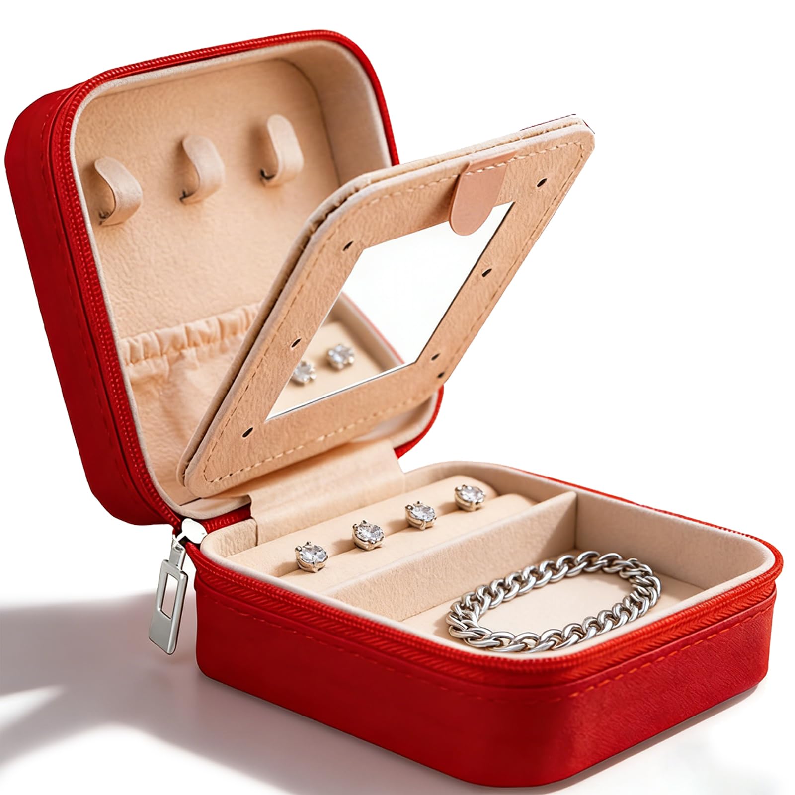 Funny Travel Jewelry Box Red Gifts For Women Girlfriend Bestie Travel Essentials Box Jewelry Organizer Birthday Christmas