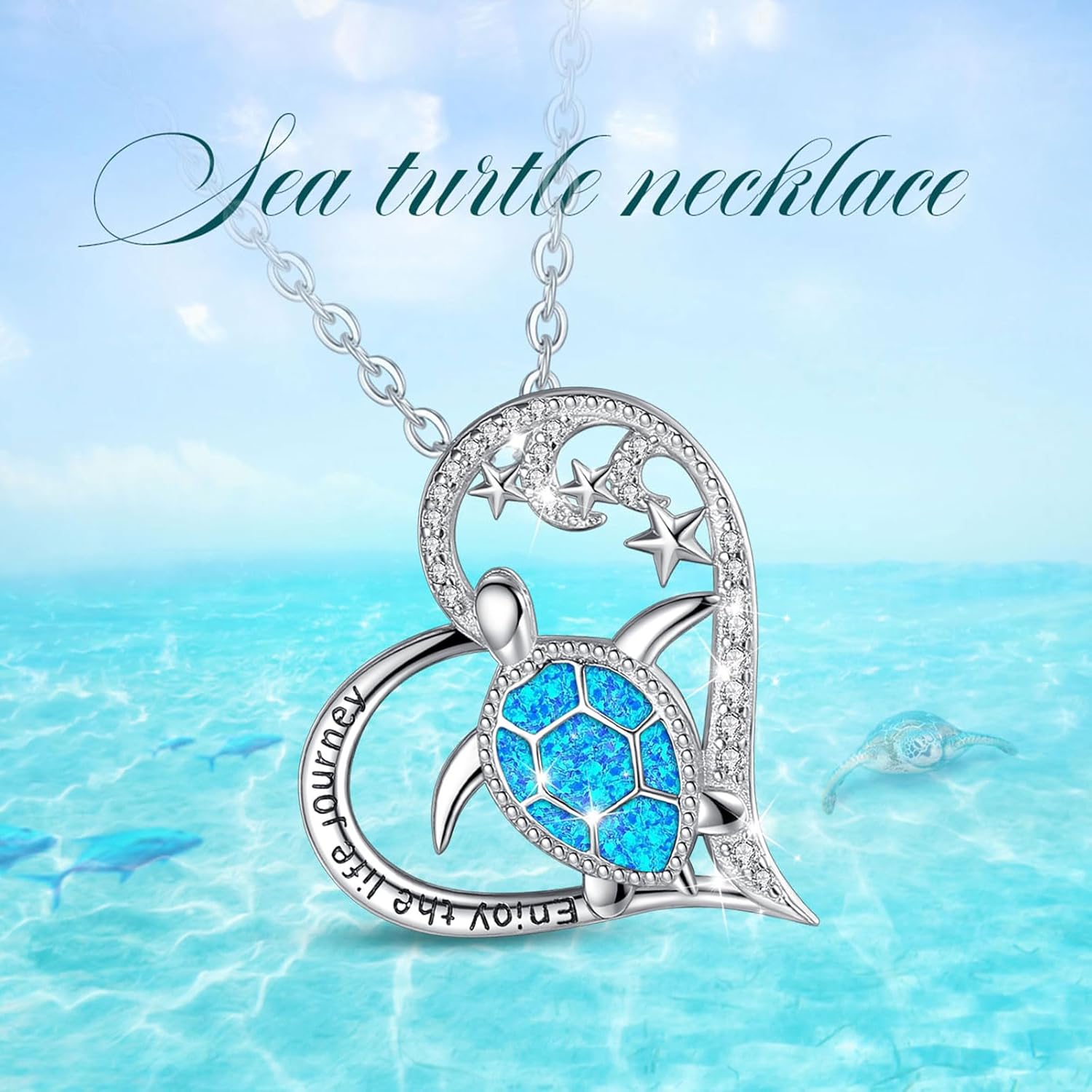 AEONSLOVE 925 Sterling Silver Animal Necklaces, Elephant/Sea Turtle/Highland Cow Pendant Necklaces Animals Jewelry Gifts for Women