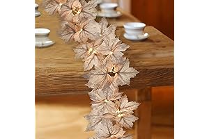 Lighted Fall Garland Battery Operated for Harvest Decoration