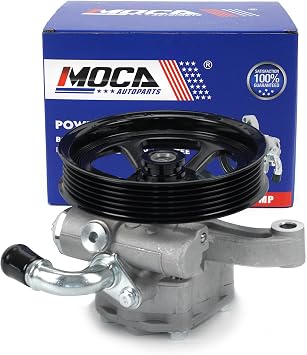 MOCA Power Steering Pump with Pulley fits For Saturn 2007-2010 Outlook XE XR 3.6L, 2008-2009 Vue Red Line 3.6L, 2008-2010 Vue XR 3.6L, For GMC 2007-2012 Acadia Base, 2007-2016 Acadia SLE SLT 3.6L