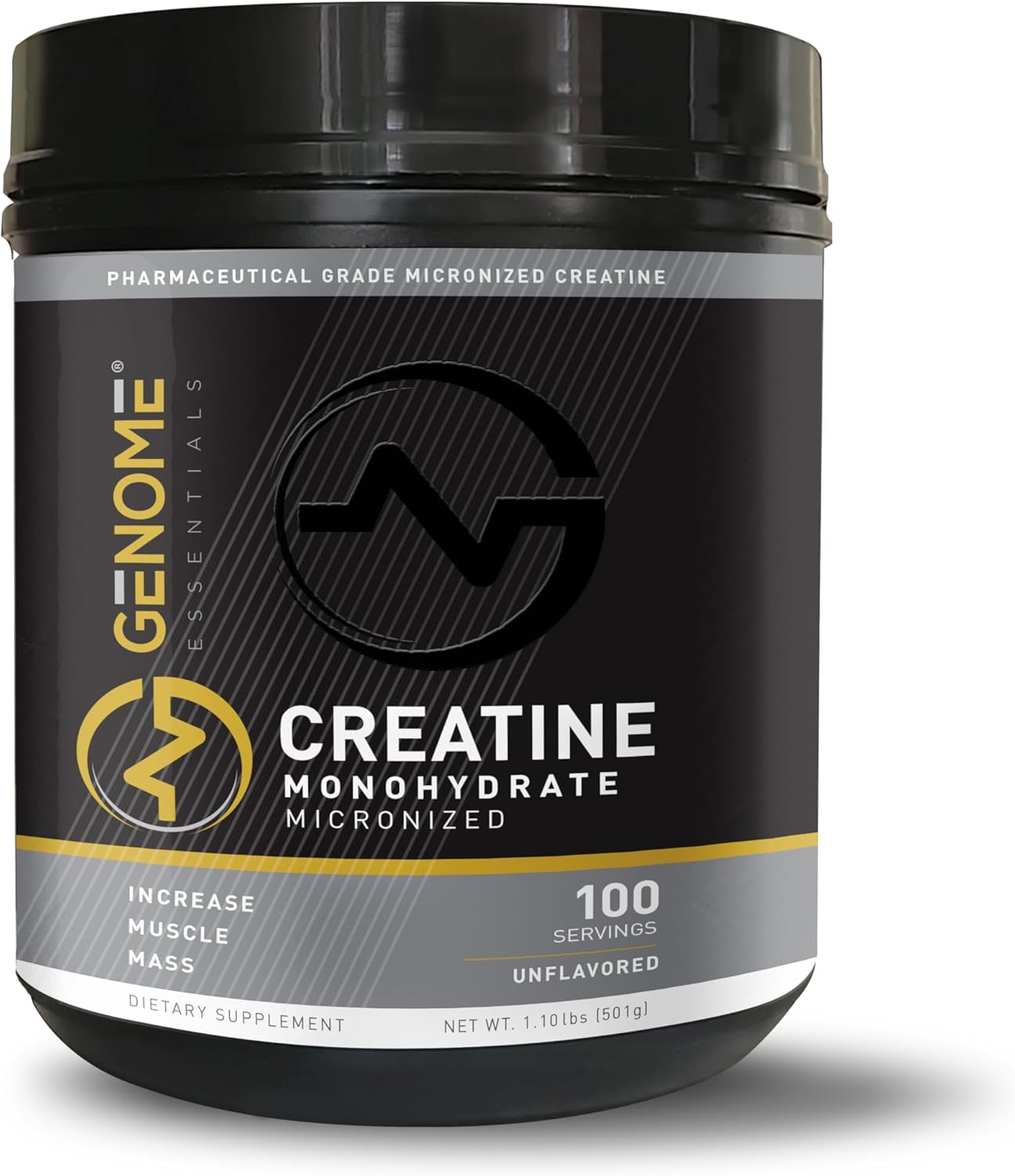 Premium Creatine Monohydrate Powder | Muscle Growth & Recovery | Clean Indgredients, 100% Pure Micronized Powder | Keto Vegan-Friendly Non-GMO Gluten-Free | Unflavored |100 Servings