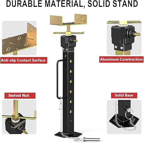 Miniatura 5 de 2025 mejorados RV deslizantes soporta gatos ajustados de 16.7 a 36 pulgadas permite ajustar el taladro Gatos estabilizadores de cámper resistentes