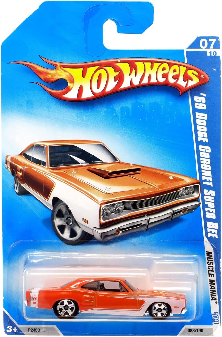 Hot Wheels 2009-083/190 Muscle Mania 07/10 '69 Dodge Coronet Super Bee 1:64 Scale