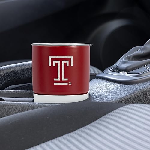 Miniatura 293 de Rico Industries NCAA Miami of Ohio Redhawks - Vaso de cerámica de 16 onzas con agarre de silicona, grabado láser profundo, diseño de color negro