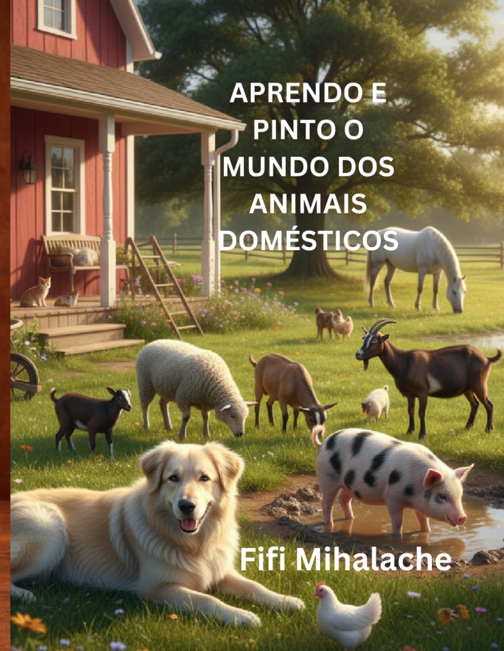 APRENDO E PINTO O MUNDO DOS ANIMAIS DOMÉSTICOS: Para crianças com idades entre 4 e 10 anos