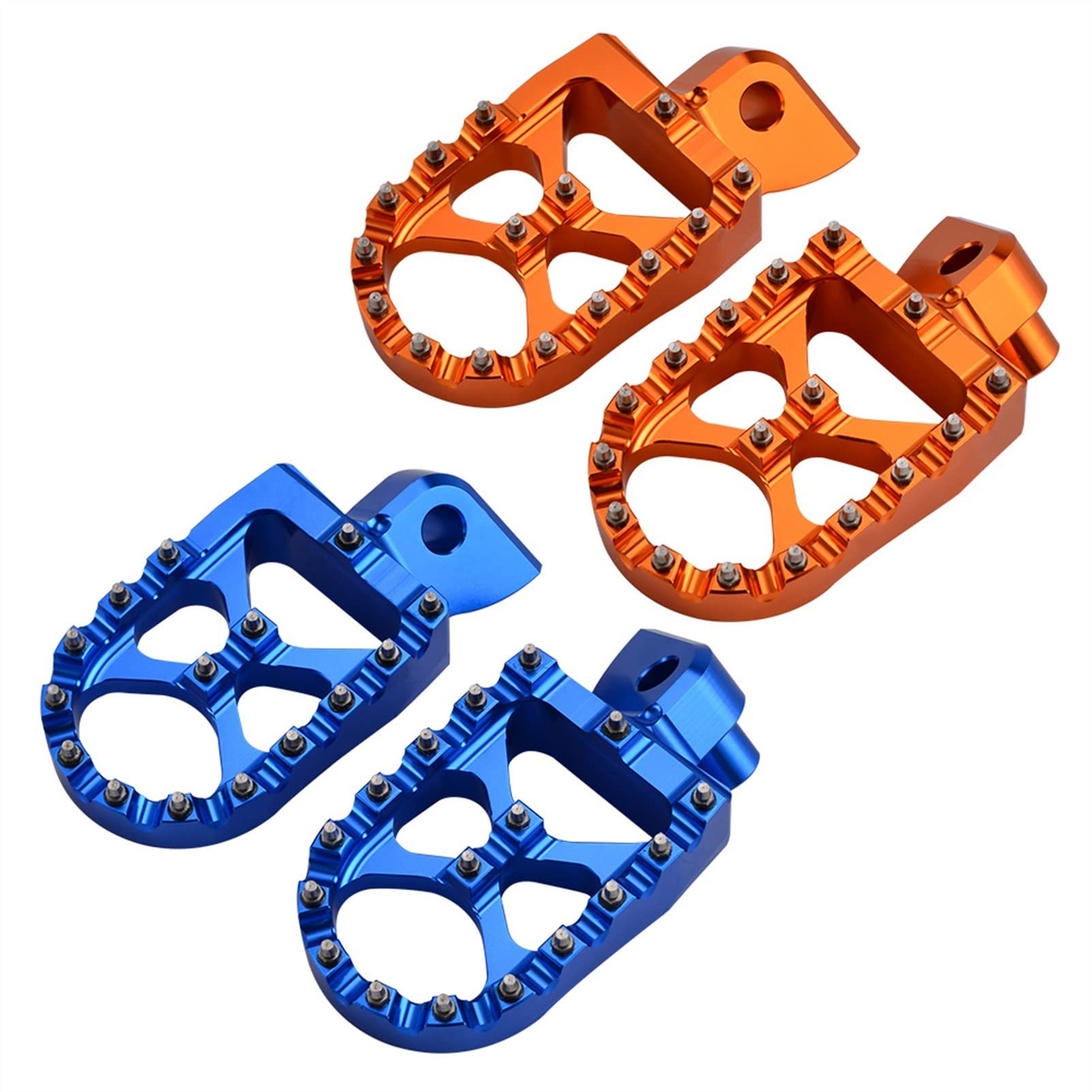 Repose-pieds Passager Pour Moto Cross YZ WR 65 85 125 250 450 - Pédales Antidérapantes - Couleurs Noir, Rouge, Bleu