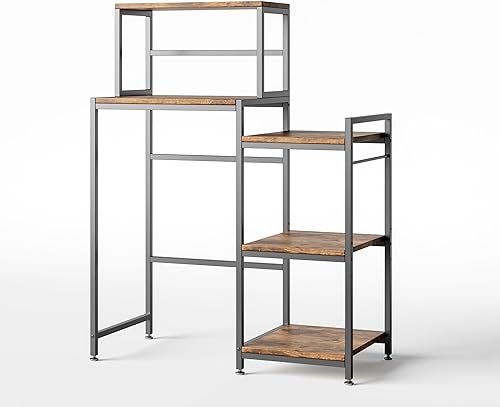 Miniatura 7 de Mini soporte para refrigerador de 6 niveles con almacenamiento, mini estante para refrigerador, mini barra de café con espacio para mini