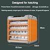 Egg Incubator, Fully Automatic Poultry Hatcher,Poultry Hatcher Digital Led Display Temperature Control Easy to Observe, for Home Science Lab Farm 384eggs