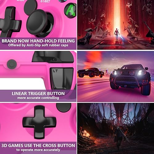 Vista 4 de DYONDER Xbox One Wireless Controller, Game Controller Gamepad 2.4GHZ Game Controller Compatible with Xbox OneOne SOne XOne Series XSElitePC Windows