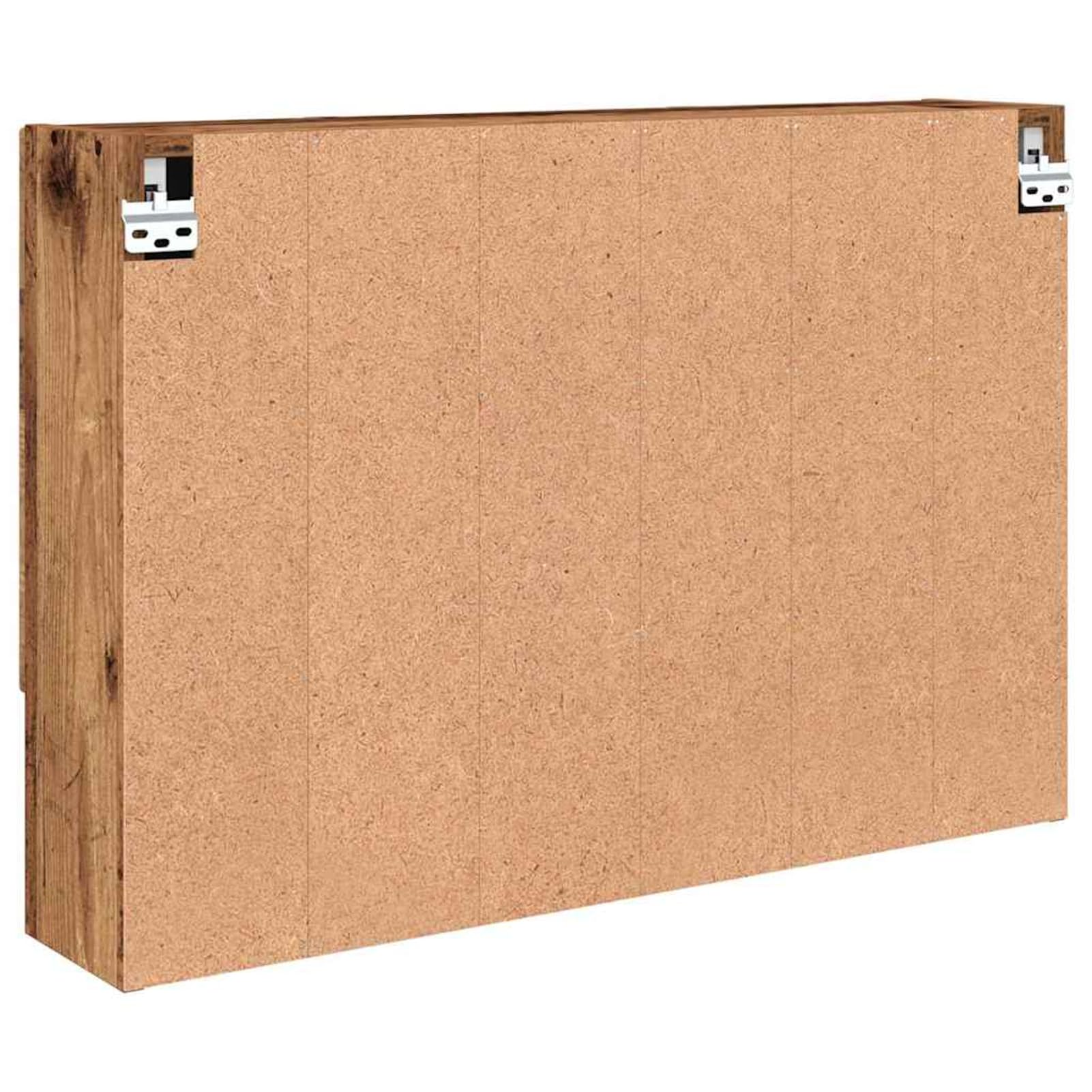 Gecheer Spiegelschrank mit Tür Altholz 80 x 17 x 55 cm Holzwerkstoff, Deko Spiegel Bathroom Mirror für Badezimmer Make-up Rasur Wohnung Hotel883362