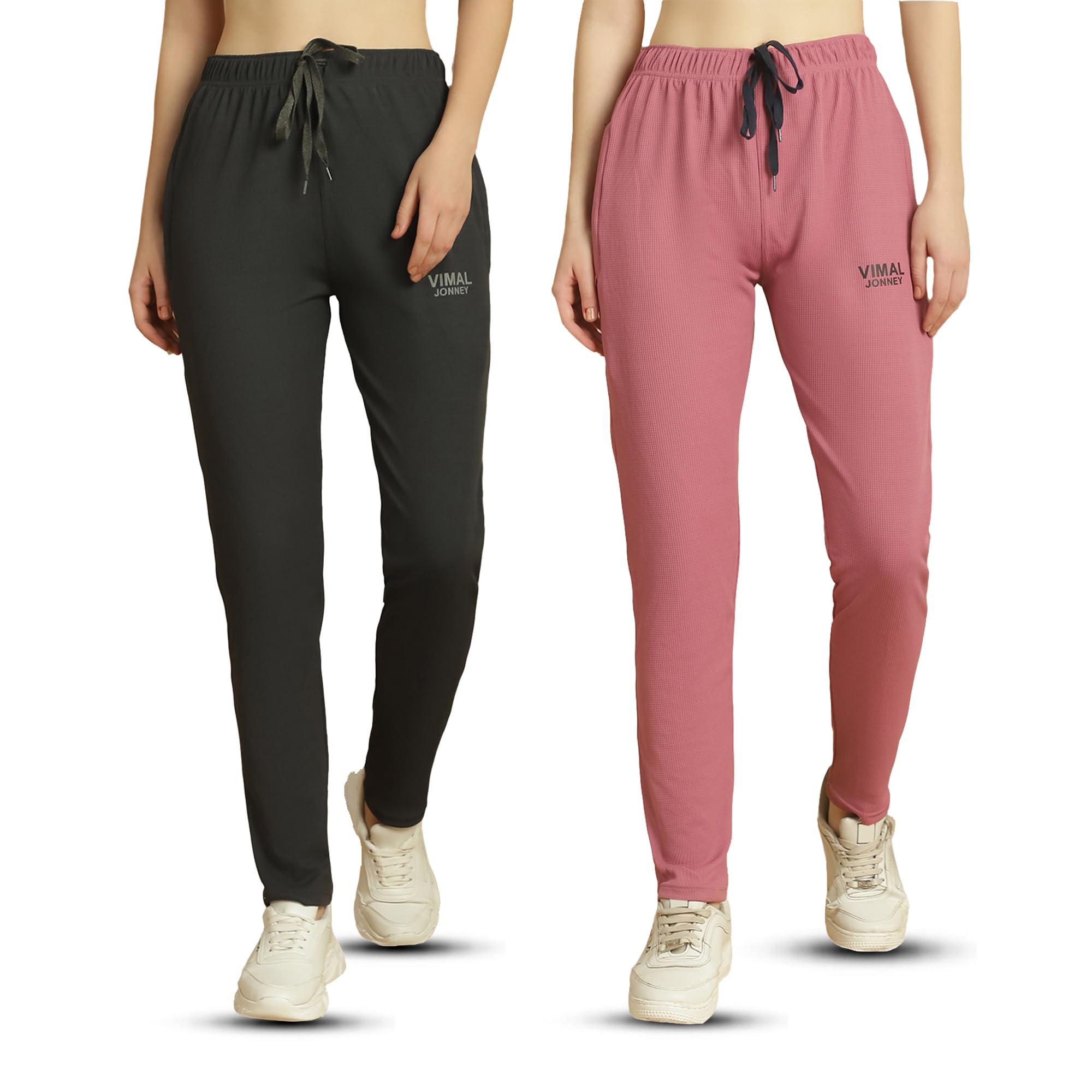 Mack Jonney Solid Regular Fit Polyster Lycra Trackpant for Women-Pack of 2-MACK636032-picture-33