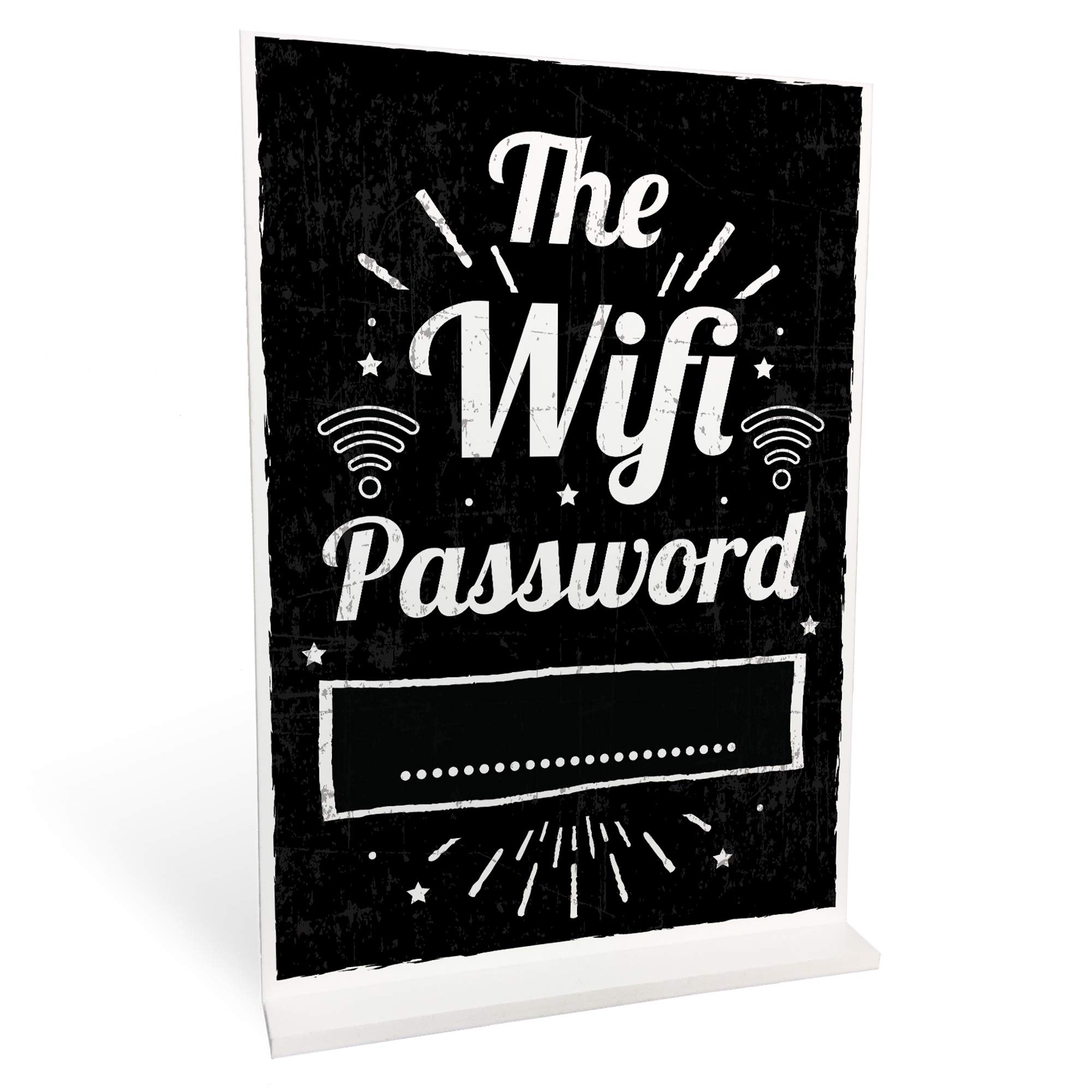 Red Ocean WIFI PASSWORD Chalkboard Standing Plaque New First Home Gift House Warming Internet Pub Cafe Bar Sign