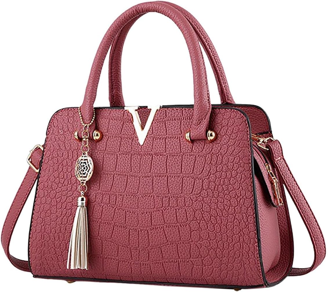 Purses and Handbags for Women Leather Tote Shoulder Bag Top Handle Medium Satchel for Ladies