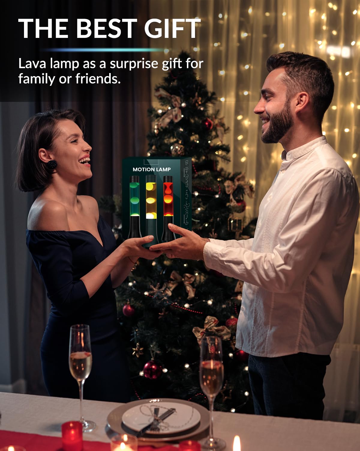 Klarlight Dekoracyjna lampa z efektem lawy na Wielkanoc, zielona wosk, niebieski płyn, kojący ruch lawy, lampa na relaks, świąteczny prezent, 39 cm, z 2 odbłyśnikami R39 25W E14, wtyczka BS, AC 220