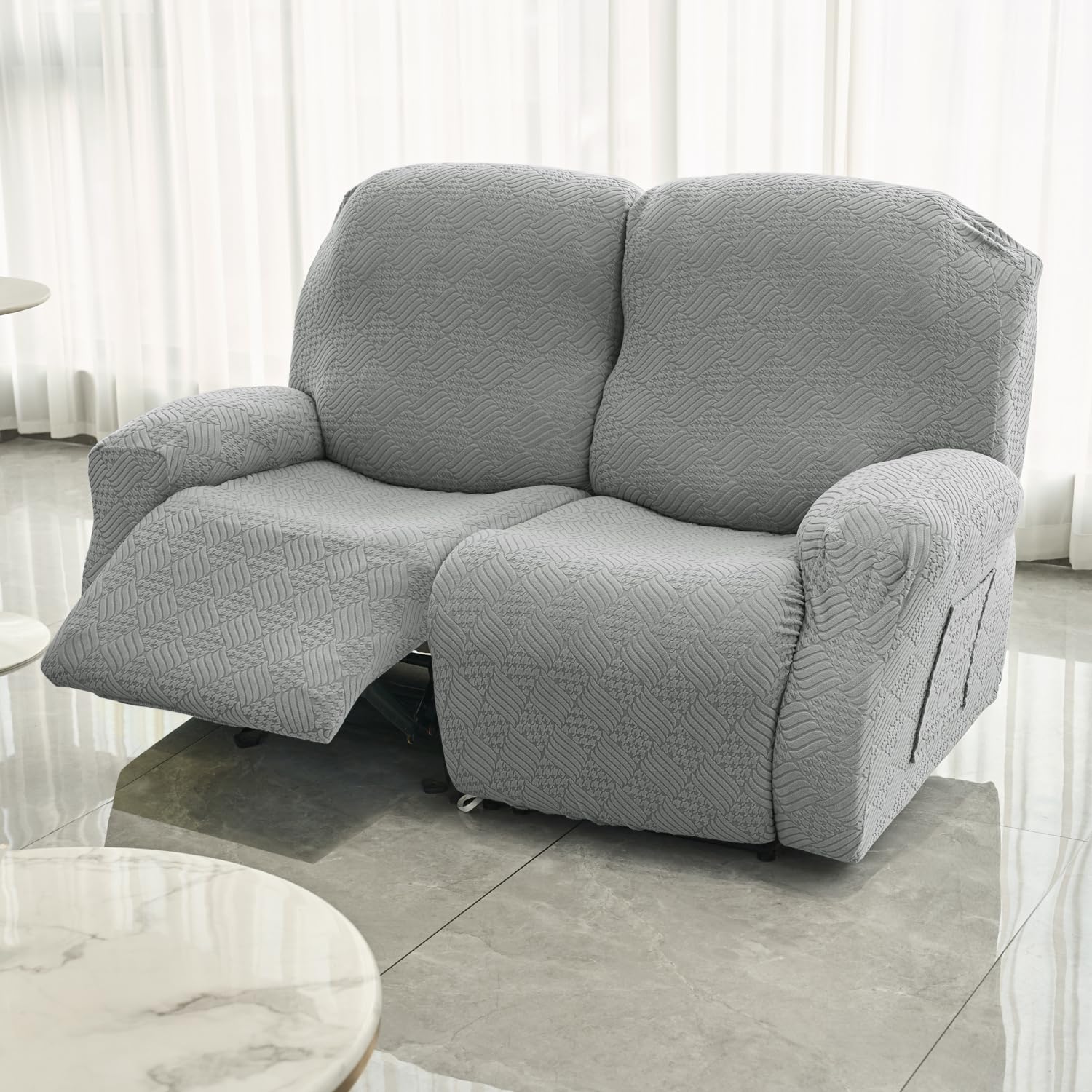 HOKIPO Recliner Sofa Cover - Navy Blue -17