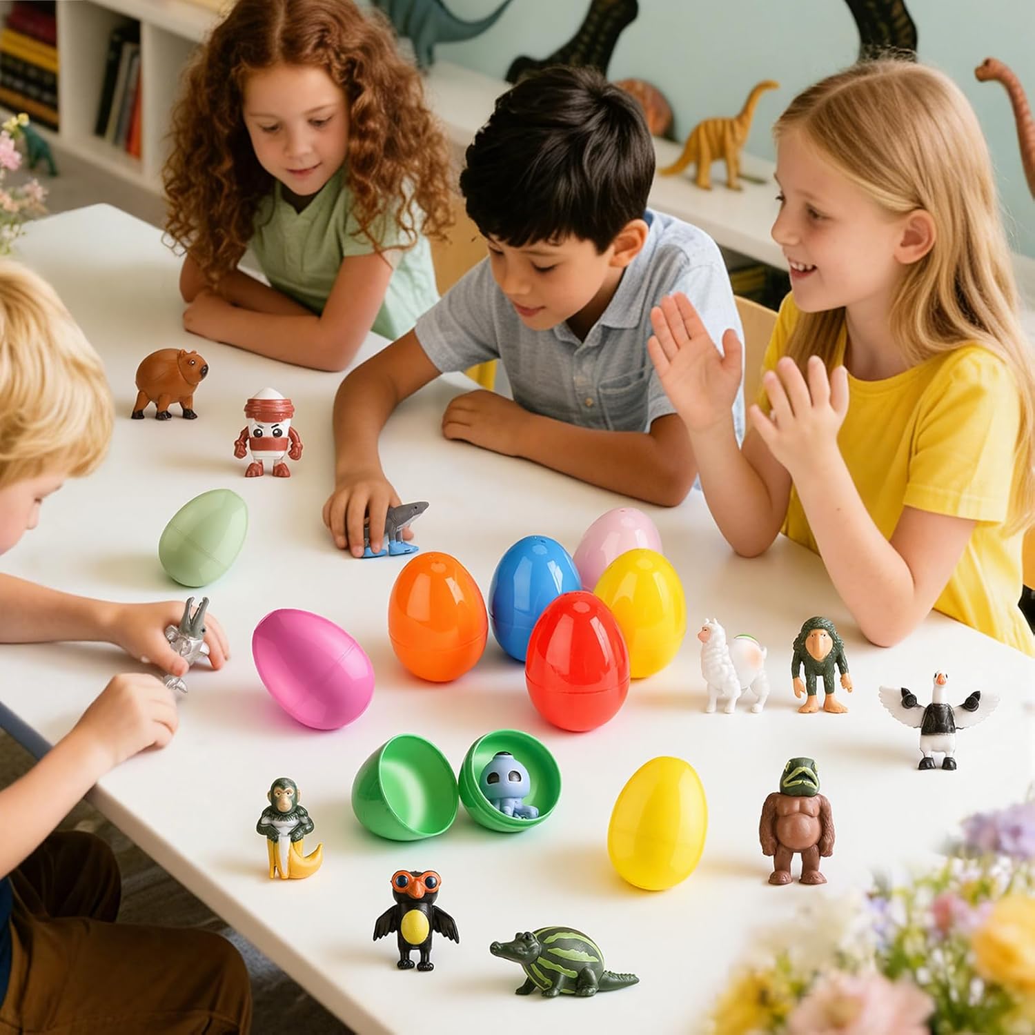 24 Pack Easter Eggs Filled with Italian Brainrot Toys, Easter Basket Stuffers for Toddlers Kids Children Teens, Easter Egg Fillers for Kids Boys Girls, Easter Eggs Hunt Game, Classroom Prize Supplies