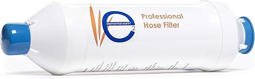 Elemental Earth - Filtro de manguera profesional, tasa de flujo aumentada, hasta 40.000 galones de agua filtrada, elimina cloro y metales pesados,