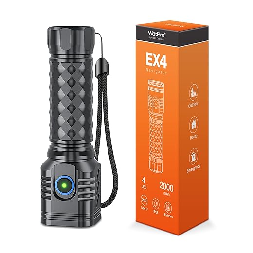 WdtPro Flashlights LED High Lumens Rechargeable, 20000 Lumens Super Bright Tactical Flashlights, High Powered Flash Light for Emergencies Camping Accessories, Great Gift