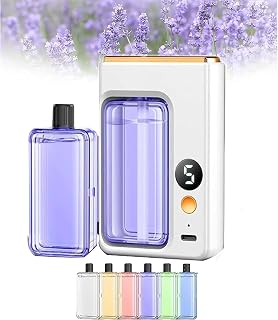 Automatic Aromatherapy Diffuser, Wall Mounted Essential Oil Diffuser, Aromatherapy Machine Automatically Sprays Fragrance, Upgrade Rechargeable 5 Modes Aromatherapy Diffusers (Lavender)