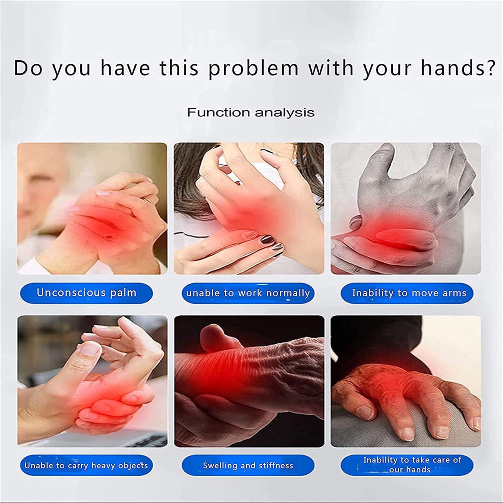 OTQEFTN Rehabilitation Robot Gloves Hand Stroke Hemiplegia Finger Rehabilitation Brace, Hand Training Finger Orthotics Device Assistive Gloves Finger Flexion Correction