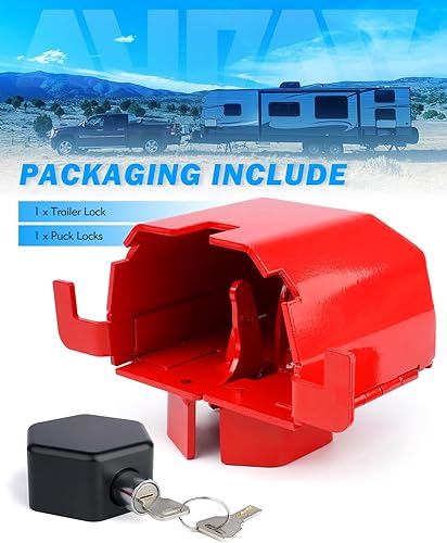 Miniatura 7 de Candado para remolque de servicio pesado  Candado para enganche de remolque con diseño patentado  Compatible con acopladores de 2 516"  Protección