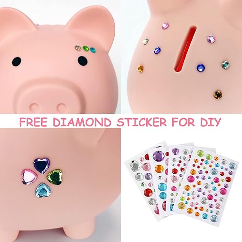 Miniatura 6 de Alcancía, Banco de Dinero de Plástico Irrompible, Alcancía para Niñas y Niños, Alcancías de Tamaño Mediano, Regalos Prácticos para Cumpleaños,