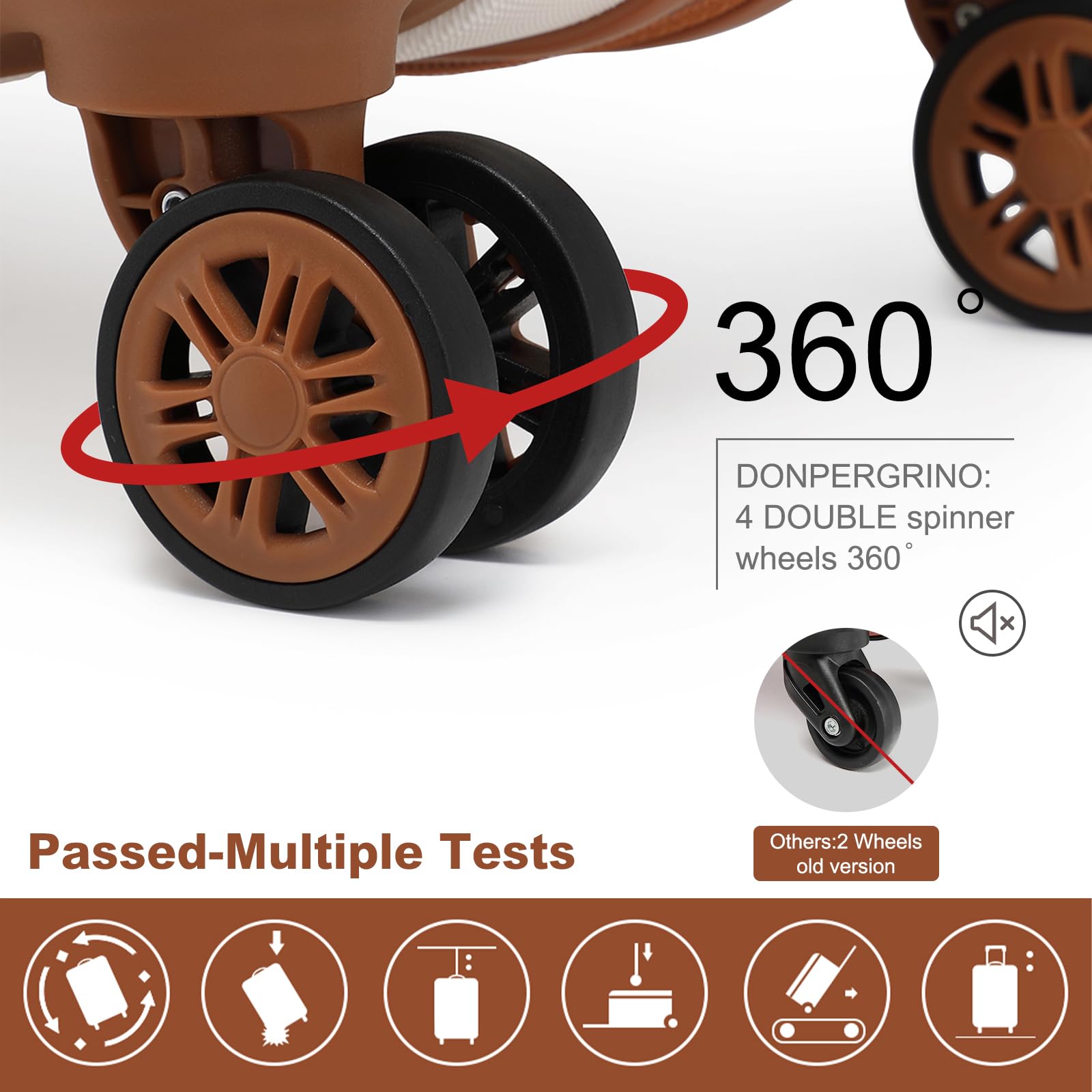 Kono Valigia Media da 67cm Trolley Bagaglio Rigida e Leggero Valigie con TSA Lucchetto e 4 Ruote Girevoli (Bianco)