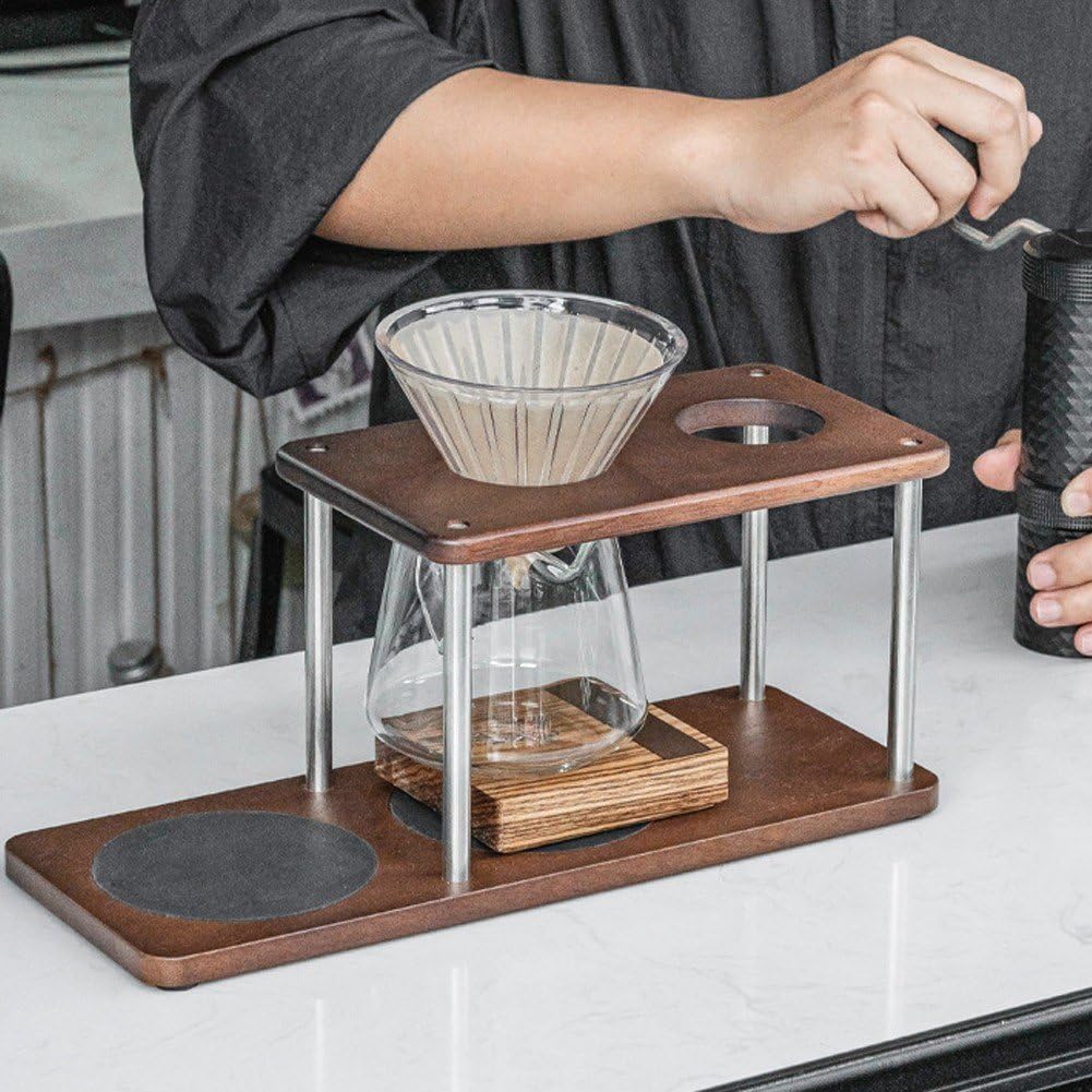 Mehrzweck-kaffeemühlen-aufbewahrungshalterung, Holz-tropfkaffeeständer, Tropfhalter, Holz-aufbewahrungsregal, Holz-kaffeezubehör
