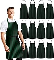 Vista 7 de Aprons for Men - 100% Polyester Chef Apron Women with Extra Long Ties - Cooking Aprons for Women & Mens Apron Gris