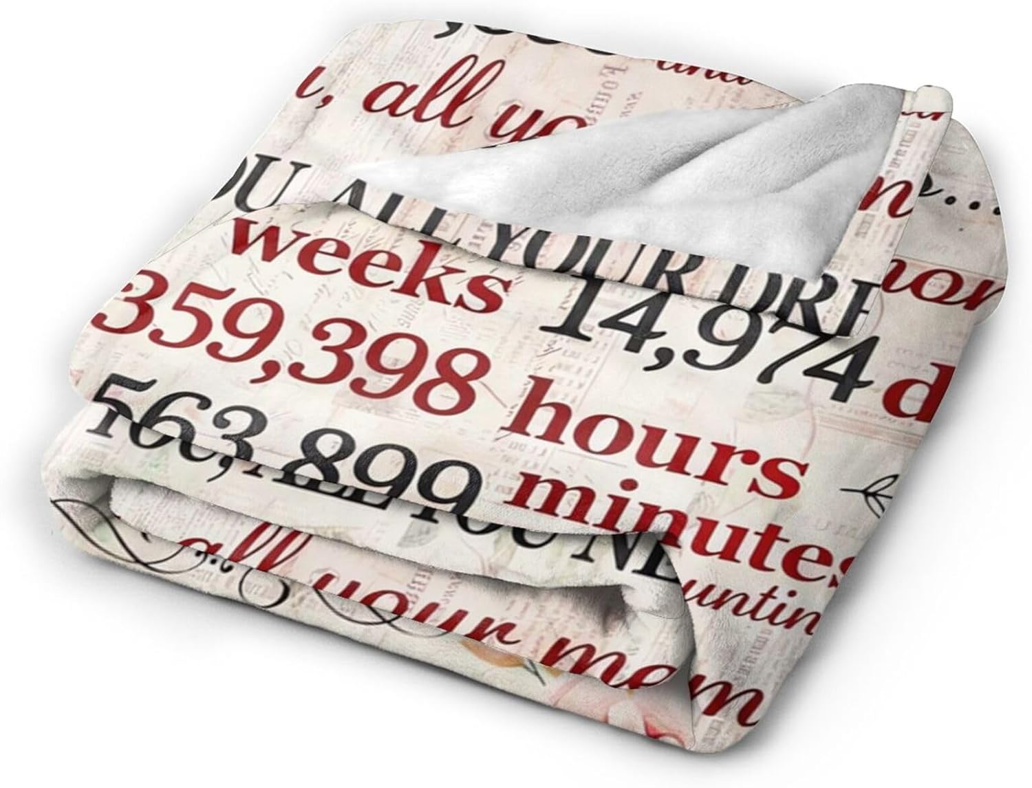 41 Years Anniversary Blanket,41th Throw Blanket for Couch,41 Year Anniversary Wedding Gifts for Him Her Couples Throw for Couch Bed Living Room Decor 80"X60"
