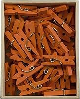 Vista 15 de JAM PAPER Wood Clip Clothespins - Small - 7/8 Inch - White - 50 Clothes Pins/Pack