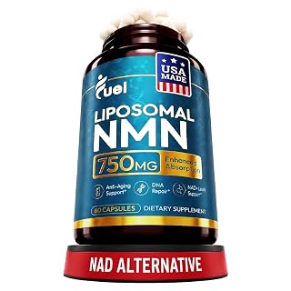 Fuel Liposomal NMN 750mg per Serving (500mg NMN + 250mg TMG) – Enhanced Absorption Nicotinamide Mononucleotide Supplement – NAD+ Support, 60 Capsules, Non-GMO, Lab Tested - Amazon product rated Grade A