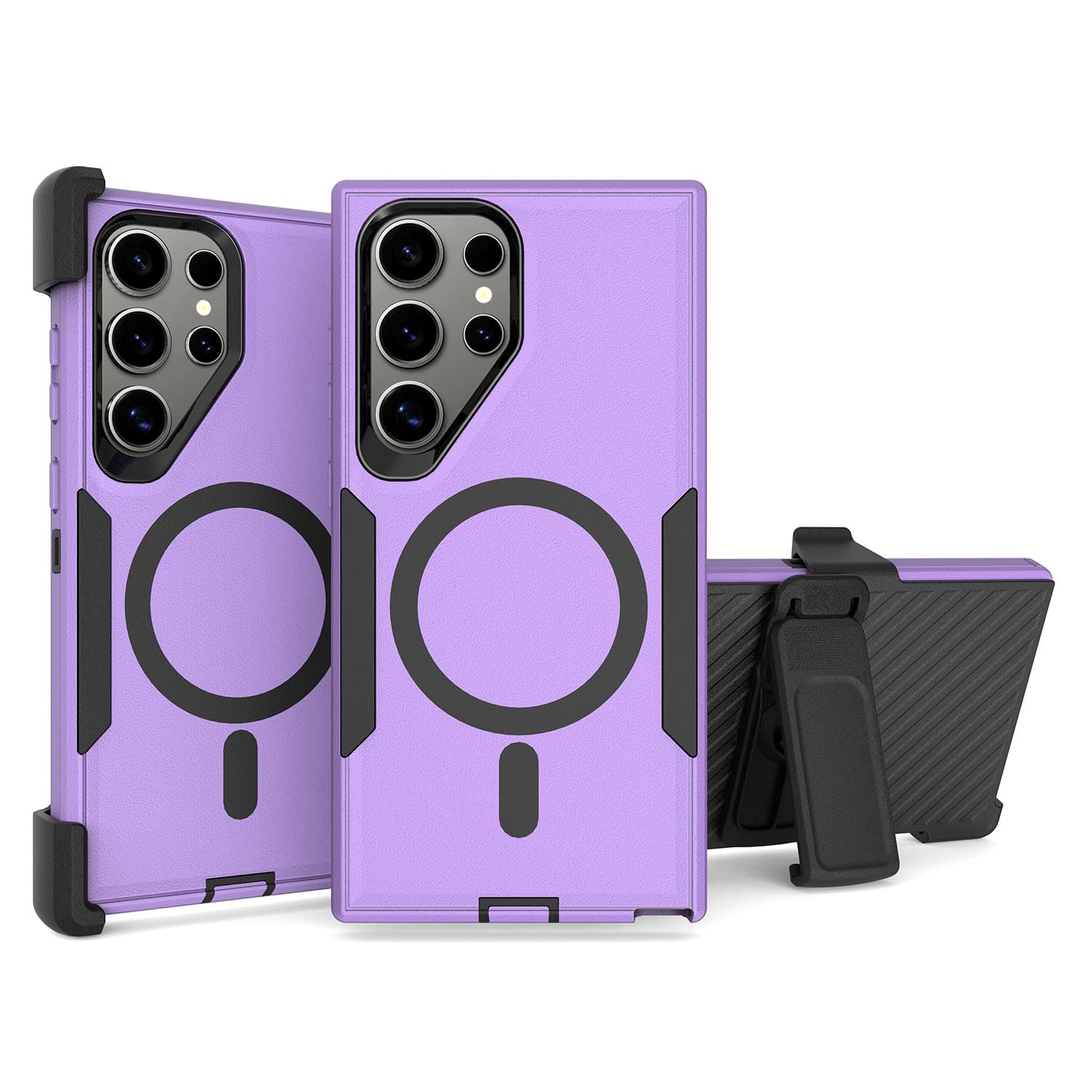 showdd Designed for Samsung Galaxy S25 Ultra Case,Purple Black | Compatible with MagSafe,Double Protection,Tough Durable,No Fading,No Yellowing,