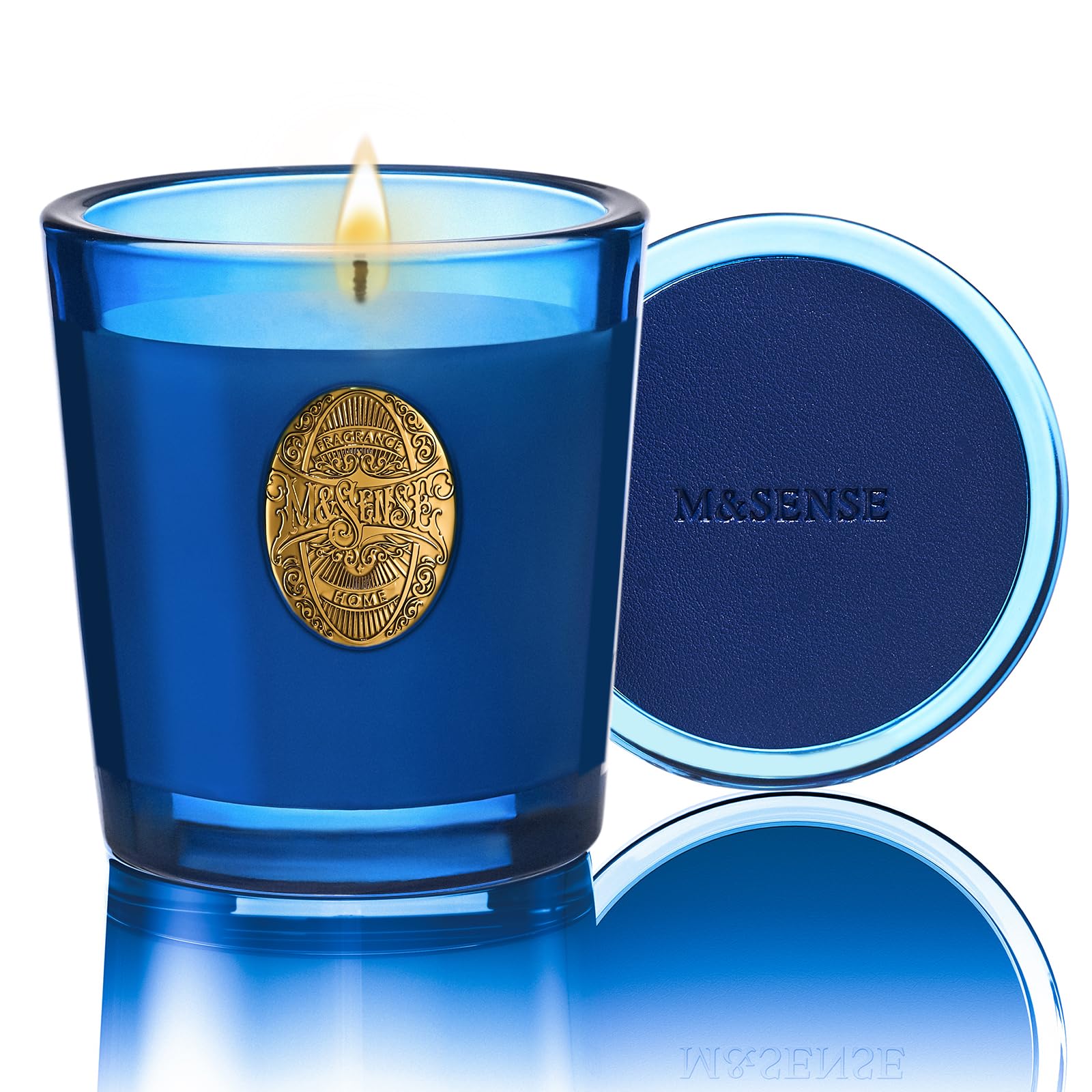 M&SENSE Duftkerze Ozean Traum,260g Duftkerzen im Glas Natürliche Soja-Kerze,55 Stunden Brenndauer,Weihnachten Kerzengeschenke für Frauen & Männer