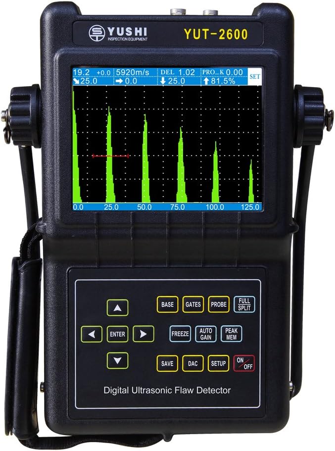 YUSHI YUT-2600 Portable Ultrasonic Flaw Detector, DAC, Weld Detection, Two Probes, Data Logger