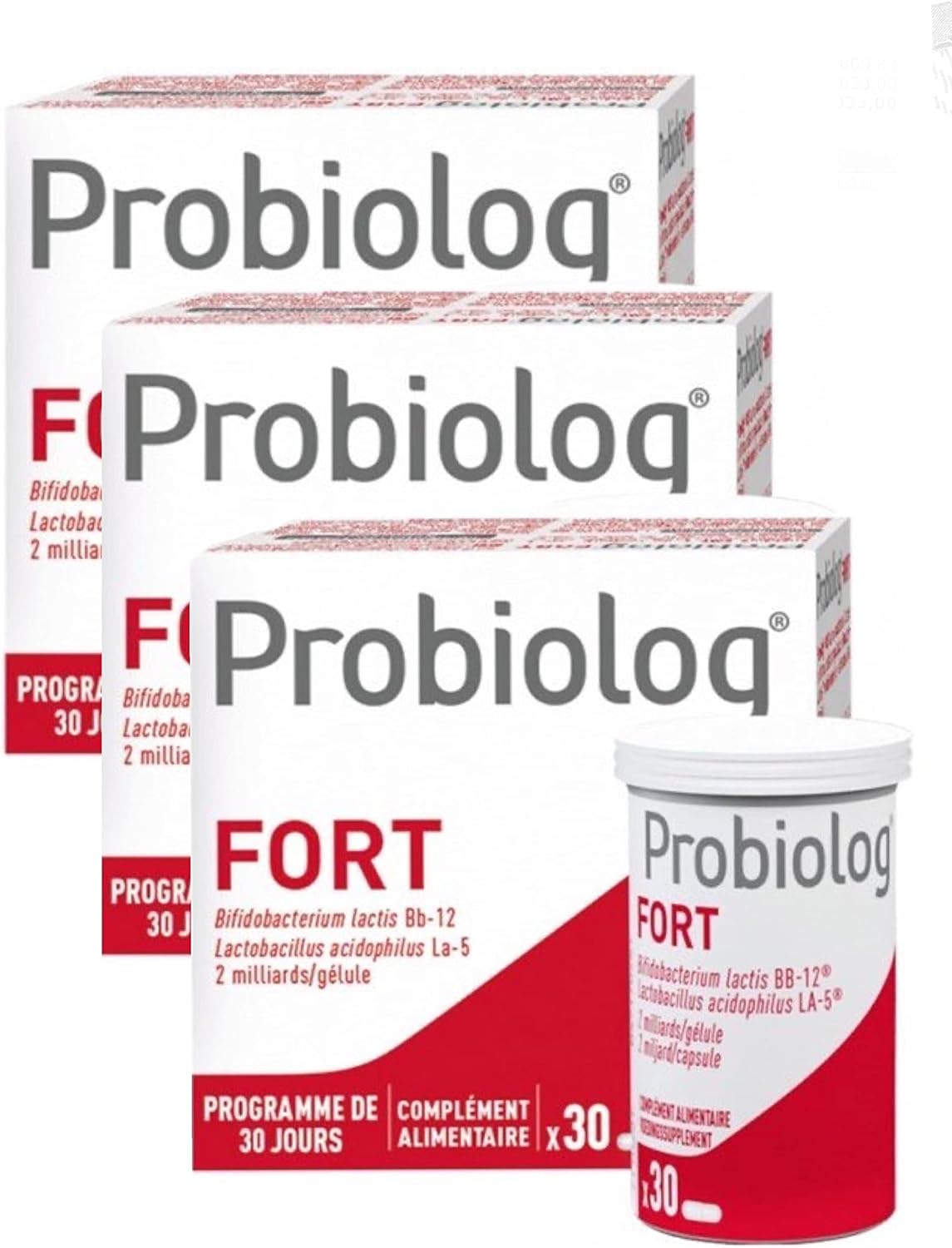 Probiolog FORT voedingssupplement, spijsverteringssysteem, verpakking van 3 stuks (3 x 30 capsules) (F)