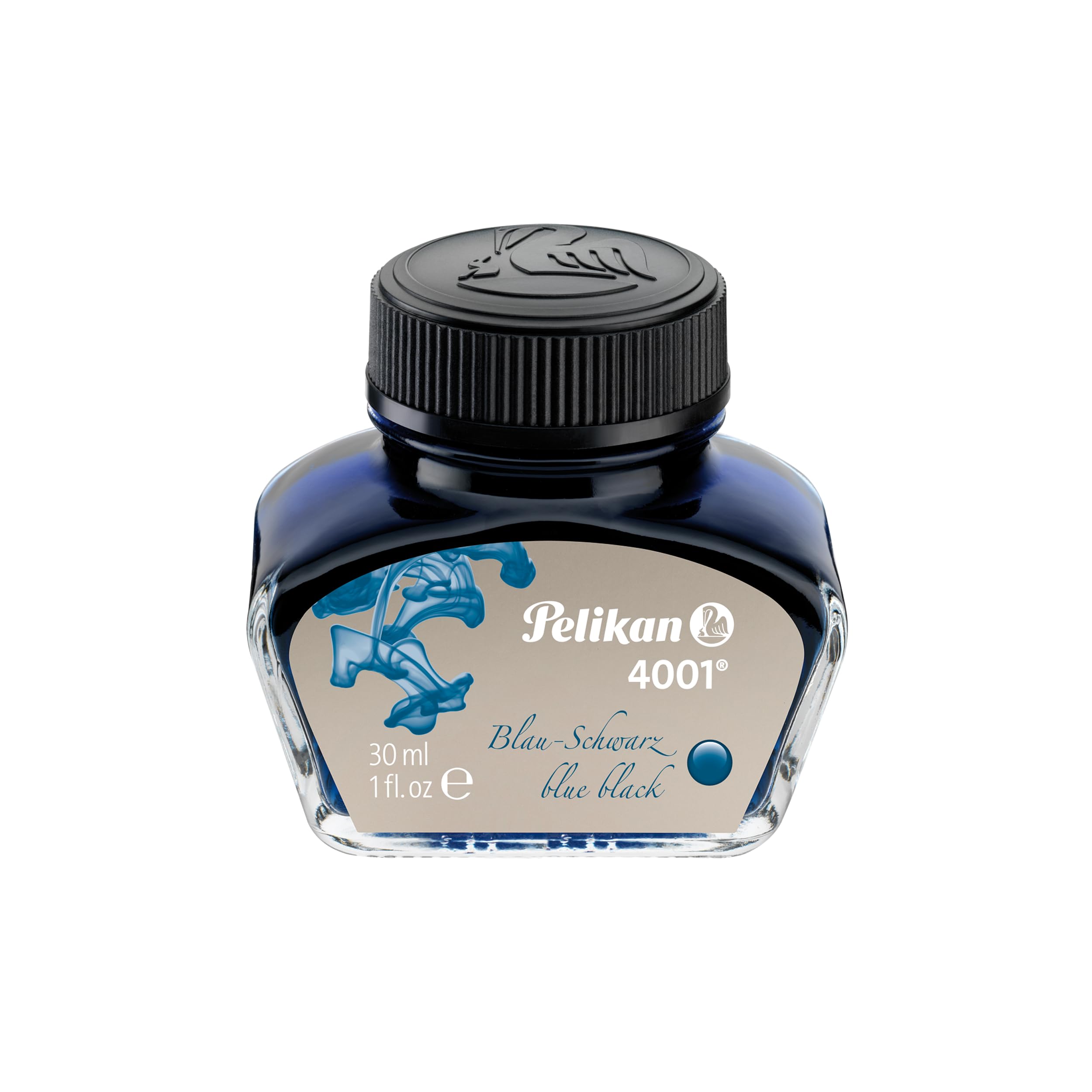 Pelikan Tintenglas Tinte 4001 Blau-Schwarz 30 ml, 1 Glas