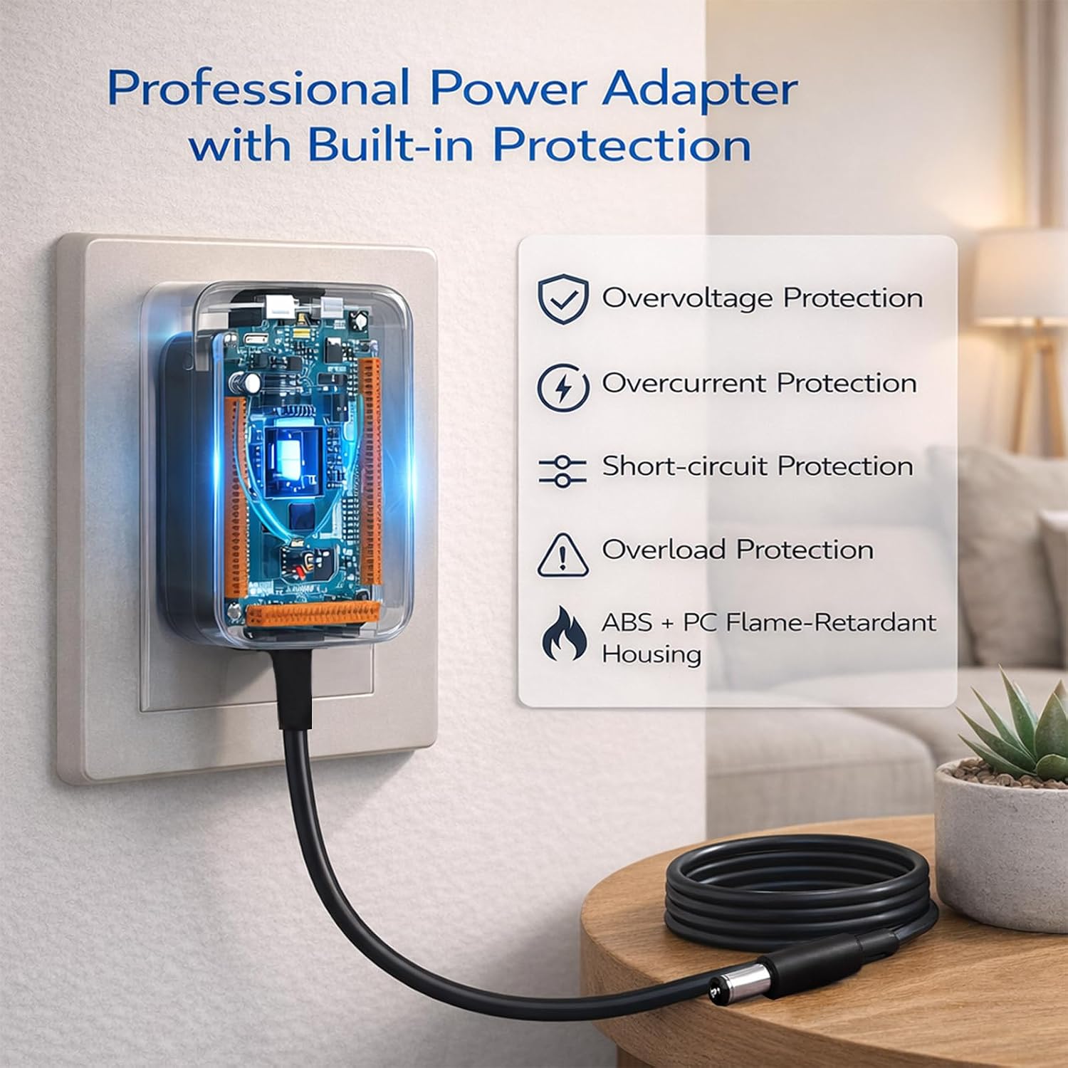 12V Power Cord for Cold Therapy Machine, Compatible with Ossur Cold Rush, Cold Rush Compact, Vive, COOLMAN, LEONNS & Frozen Ice Circulation Systems