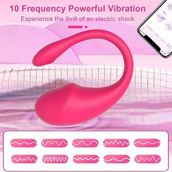 Premium APP Controlled Relaxation Device for Women, Bluetooth Wireless Remote Control, 10 Customizable Modes, USB Rechargeable Waterproof Silicone Design Model-G07