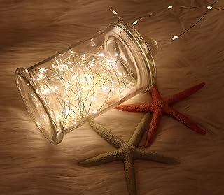 2 Pack 20 Feet 60 Warm White Led Fairy Lights Battery Operated with Remote Control Timer Waterproof Silver Copper Wire Twinkle String Lights for Bedroom Indoor Outdoor Wedding Dorm Decorations